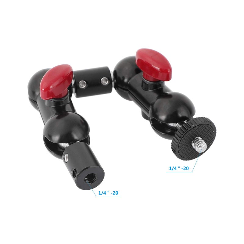 CAMVATE Dual Mini Ball Head Extension Arm with 1/4"-20 Male & Female Mounting Threads - 2138 - Image 3